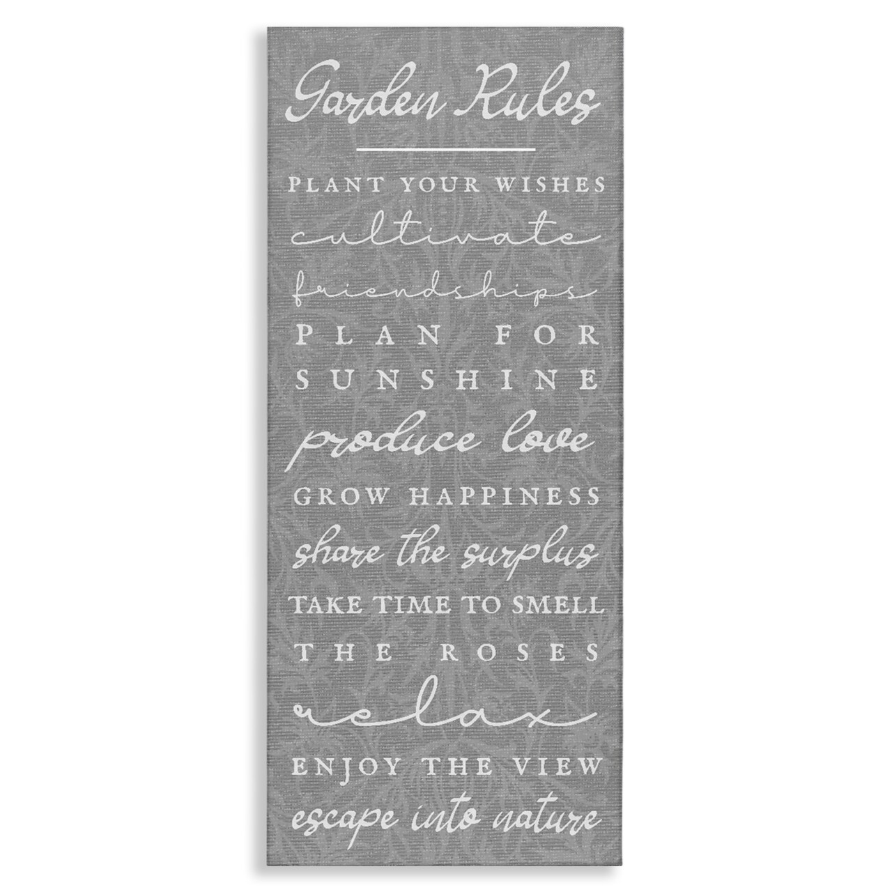Stupell Industries Comforting Garden Rules Canvas Design by Lil' Rue